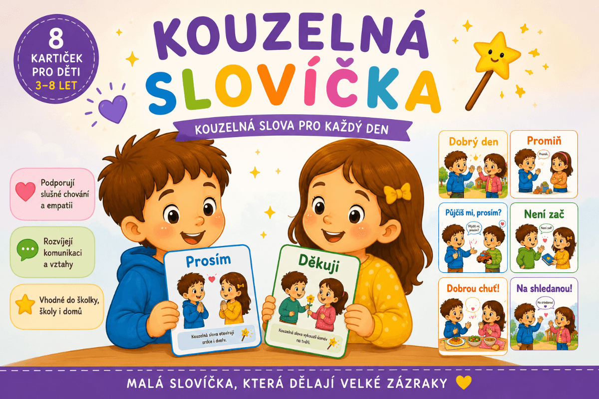 Kouzelná slovíčka – obrázkové karty pro děti
