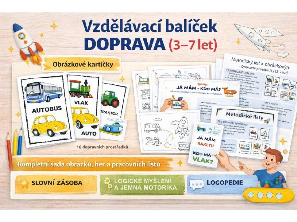 Kompletní sada Doprava — kompletní výukový balíček pro MŠ a ZŠ