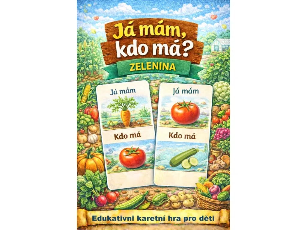 Já mám, kdo má? Zelenina — karetní hra pro děti na rozvoj slovní zásoby